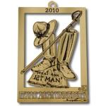 Product Description: "Senior Pride"</br>Within the Texas A&M Corps of Cadets, seniors are given the privilege to wear distinctive brown leather boots, known as "senior boots." These boots are one of the most visible and recognizable institutions of the Aggie Corps, and remain one of the lasting images of Texas A&M University.</br></br>In 1925, the English style boot was officially designated as part of the Senior Cadet's uniform. In 1932, Joseph Holick, founder of the Fightin' Texas Aggie Band, opened Holick's adjacent to campus at Northgate, and it quickly became the place to purchase your hand-made senior boots.</br></br>As one of a senior cadet's "most cherished possessions" most consider receiving their boots to be a rite of passage. Students wear their senior boots for the first time after Final Review as juniors while saluting the outgoing seniors. Final Review takes place at the end of the spring semester on Simpson Drill Field and is the last event in which Corps members participate.</br> 2010-Senior Pride